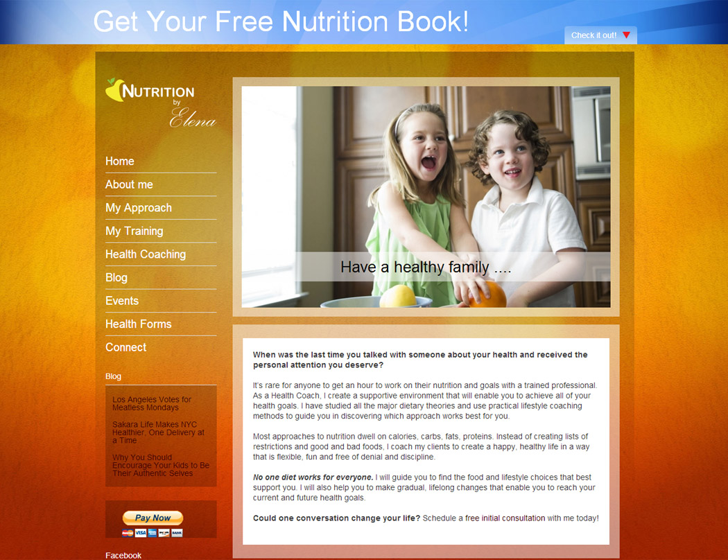 Nutrition logo on web